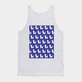 Chihuahua silhouette print (large) blue Tank Top